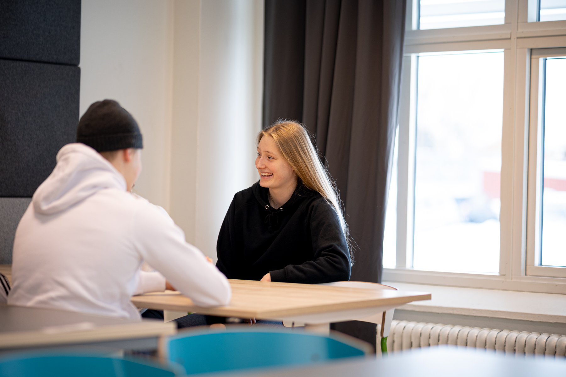 Elever i klassrum på Prolympia