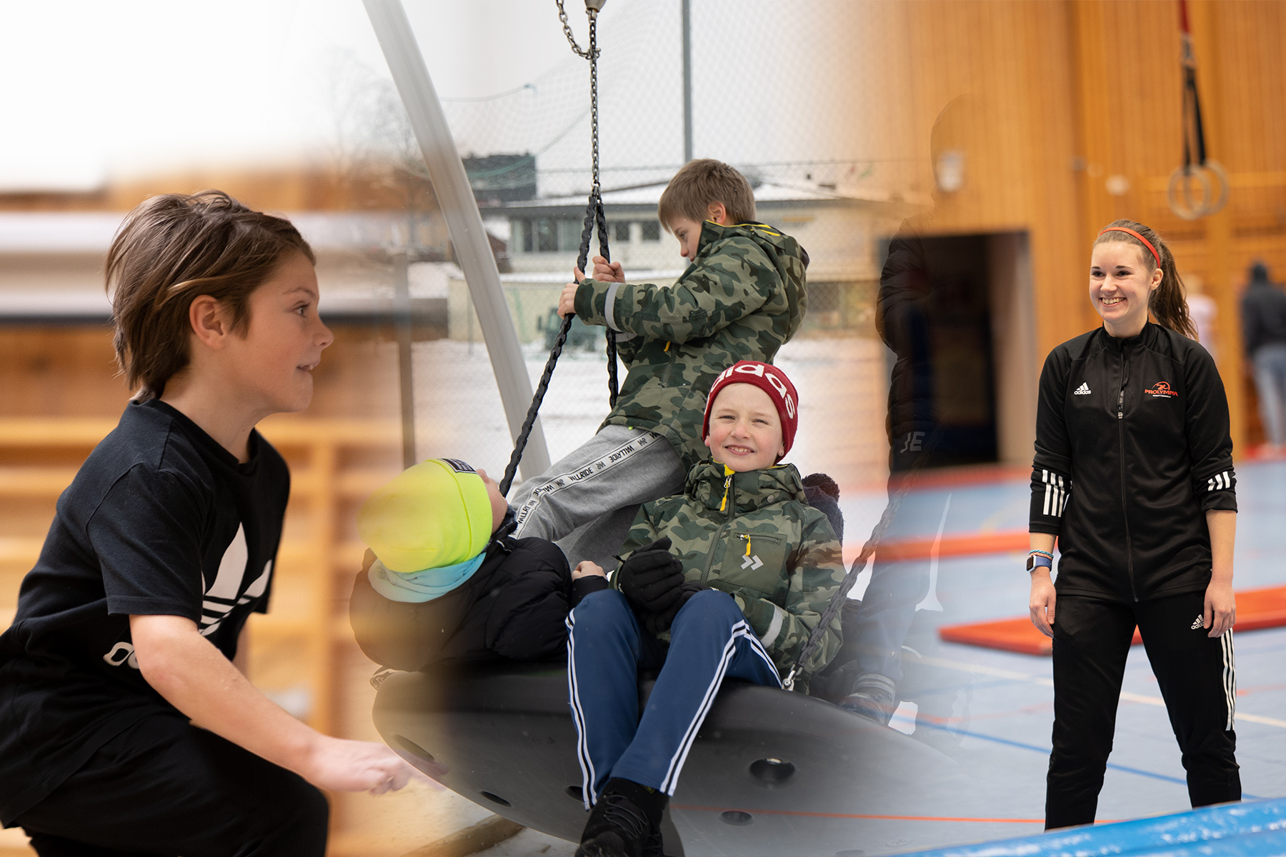 Fotokollage av elever på Prolympia
